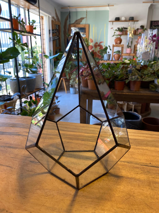 Porta Terrario de Vidrio "Prisma Regular" Mediano