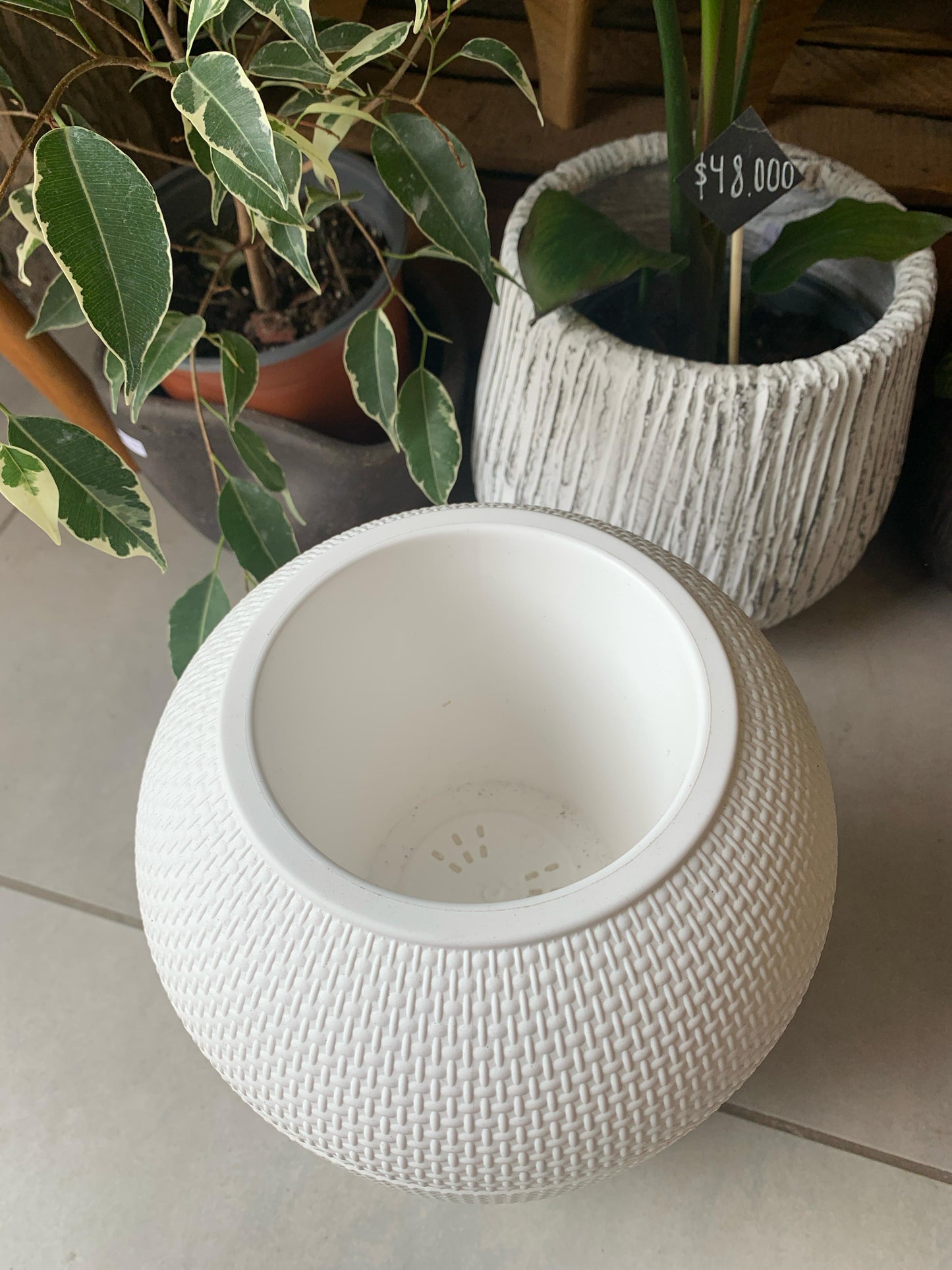 Macetero Plástico Autorriego Florero