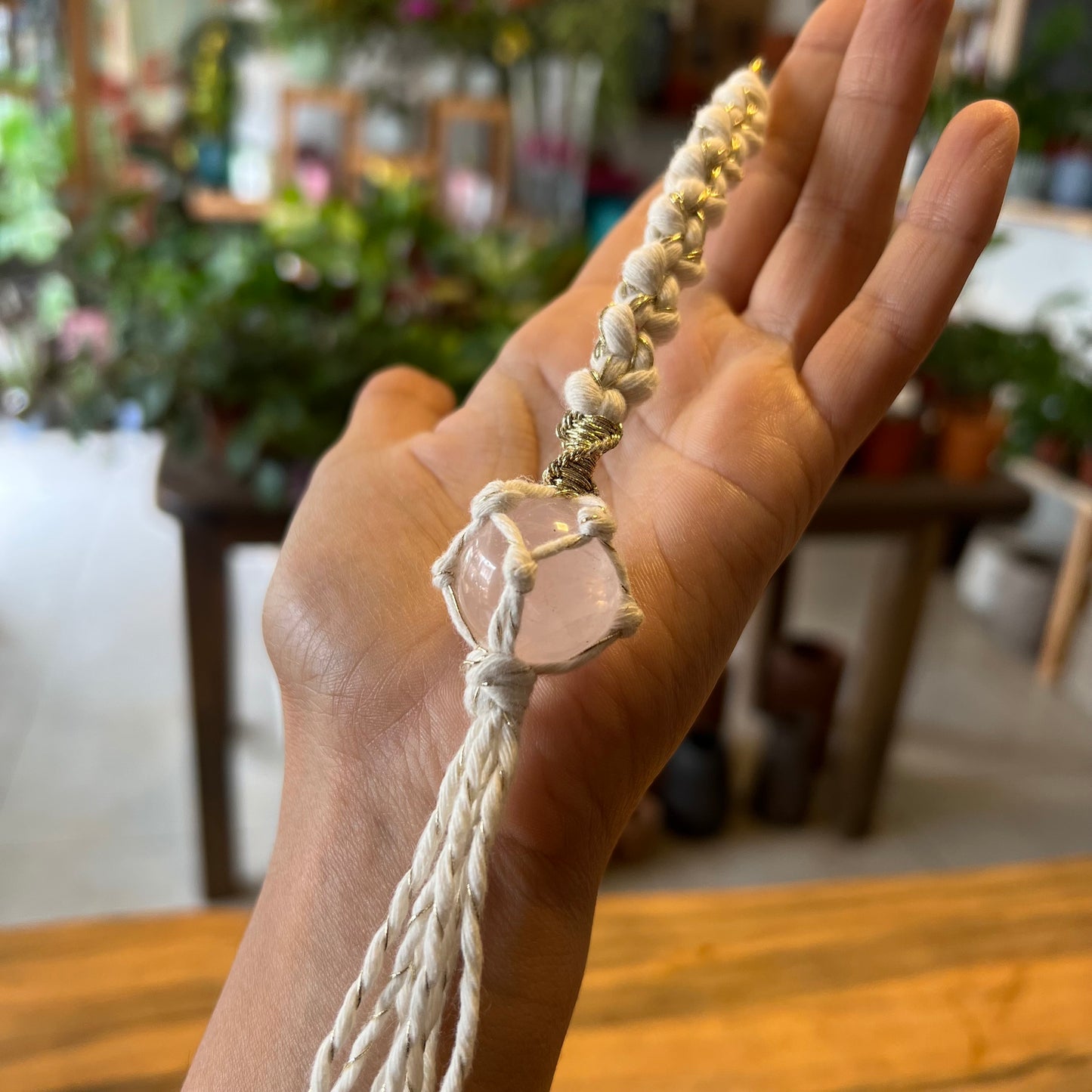 Amuleto Macramé Piedras