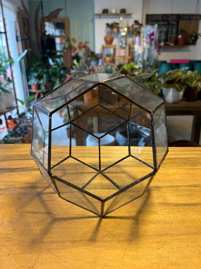 Porta Terrario de Vidrio "Esfera" Mediano