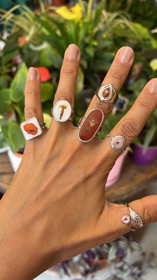 Anillos flores reales