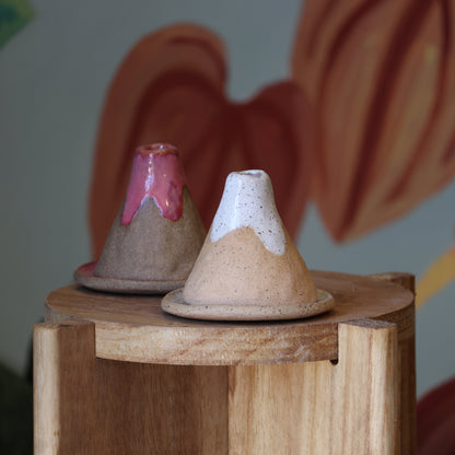 Volcán Porta Incienso Cerámica Gres