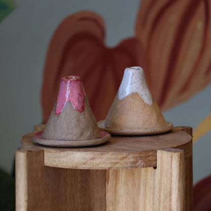 Volcán Porta Incienso Cerámica Gres